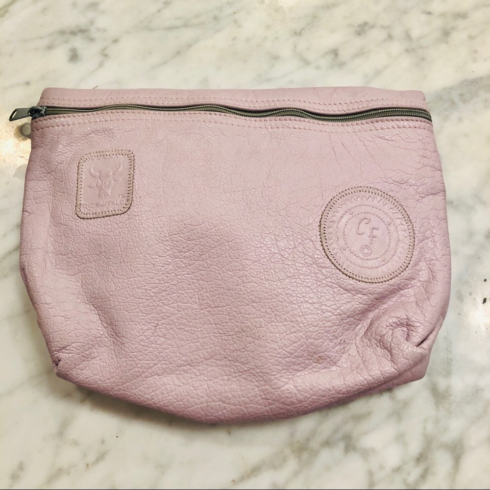 Carlos Falchi Vintage Leather Clutch in Lavendar